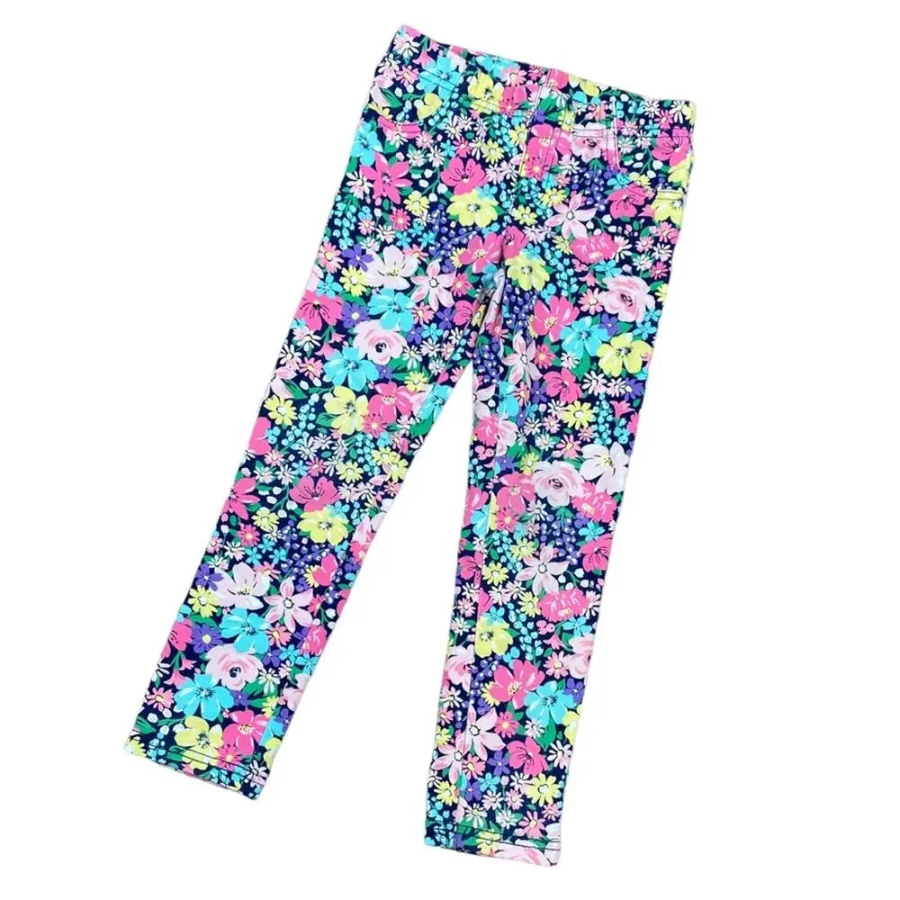 Carters Floral Pull on Pants Size 6